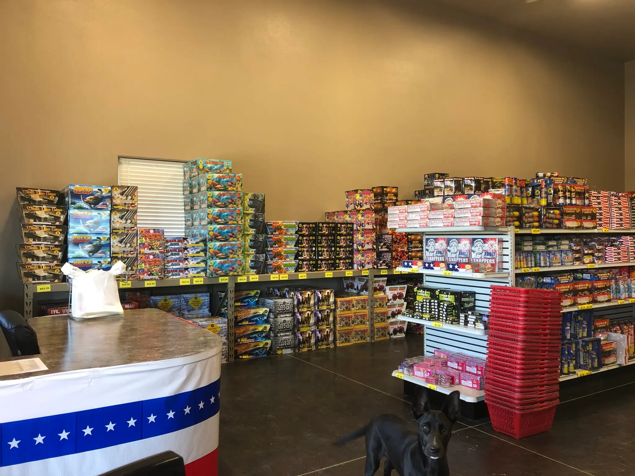 Inside the Beadle Fireworks store